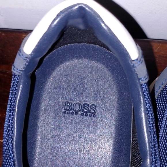 Boss Saturn Blue and Gray Low Top Sneakers - Modern Casual Design - Picture 2 of 8